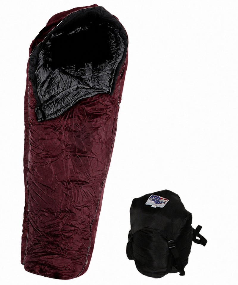 Load image into Gallery viewer, Wiggy's Ultra Light +20°F Boat Foot Sleeping Bag in Burgundy