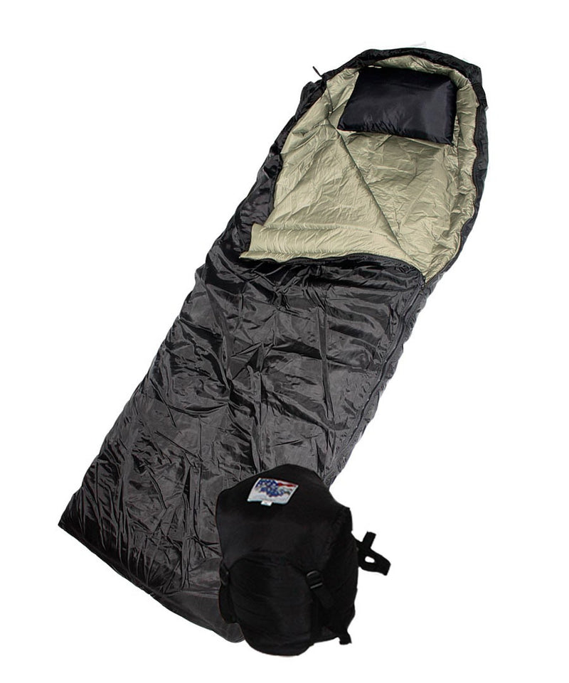 Load image into Gallery viewer, Wiggys Hunter SuperLight Hood Black sleeping bag against a white background 

