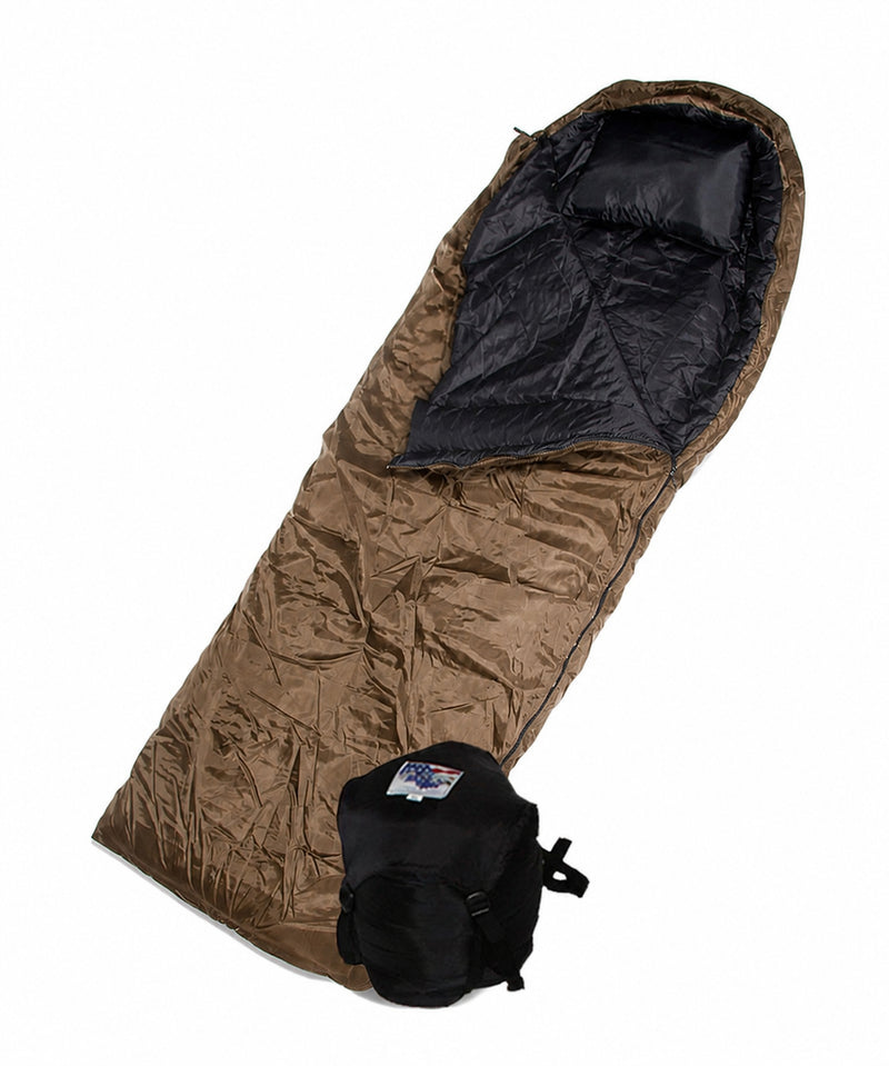 Load image into Gallery viewer, Wiggy's Hunter Ultra Light +20°F Rectangular Bag with Hood in Coyote Brown
