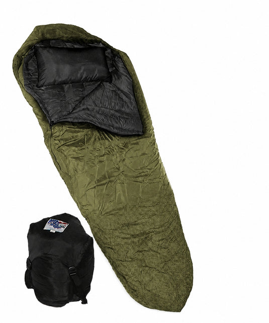 Wiggy's Boat Foot mummy sleeping bag in Olive