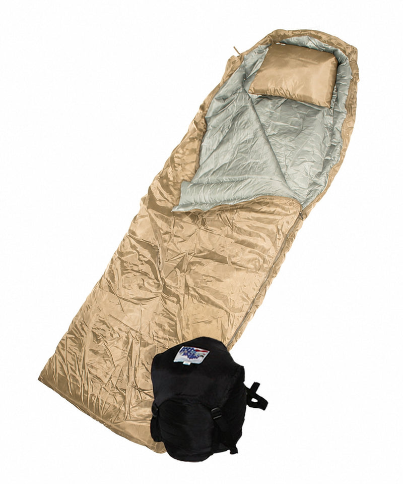 Load image into Gallery viewer, Wiggy's Hunter rectangular sleeping bag with hood in Tan
